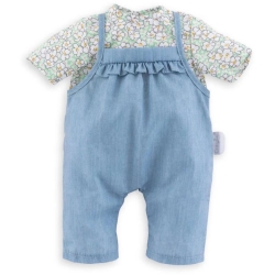 Vêtement blouse et salopette bébé 30 cm