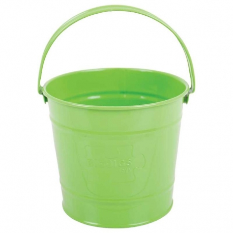 Seau en métal vert