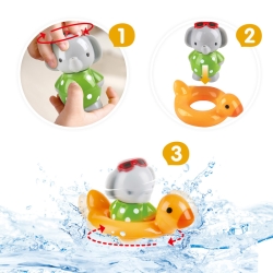 Eléphant de bain tournant