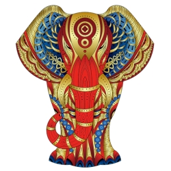 Puzzle en bois Rainbow - Eléphant