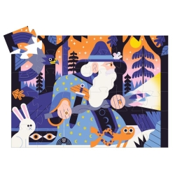 Puzzle silhouette 36 pièces - Le magicien au sceptre de cristal
