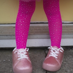 Déguisement - Collants fuchsia avec strass