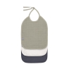 Pack de 3 bavoirs en mousseline - Bleu