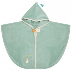 Cape de bain velours - Pingouin vert