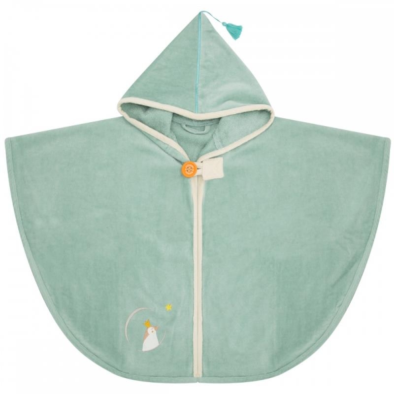 Cape de bain velours - Pingouin vert