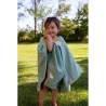 Cape de bain velours - Pingouin vert