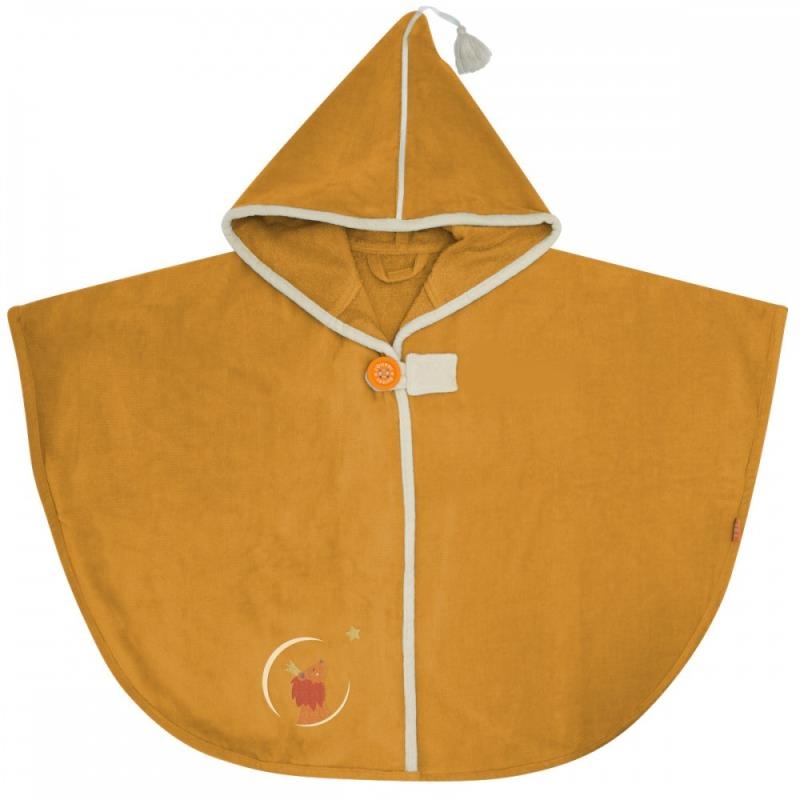 Cape de bain velours - Lion safran