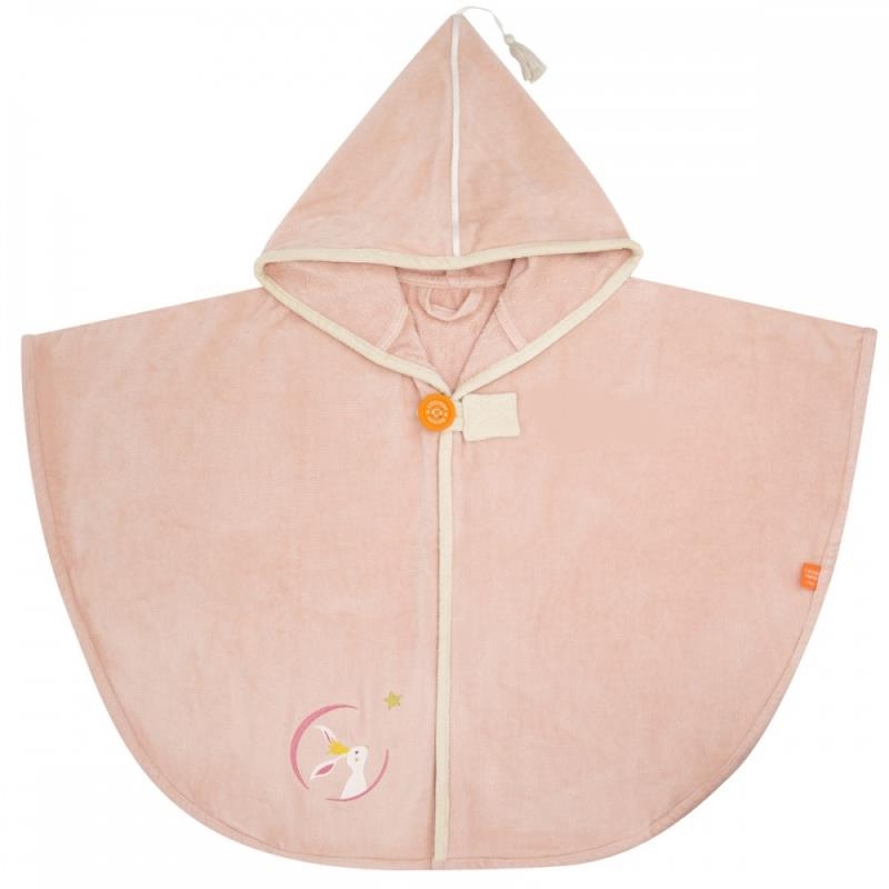 Cape de bain velours - Lapin poudre