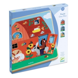 Puzzle 3 niveaux - Chez Moo