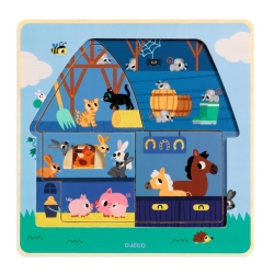 Puzzle 3 niveaux - Chez Moo