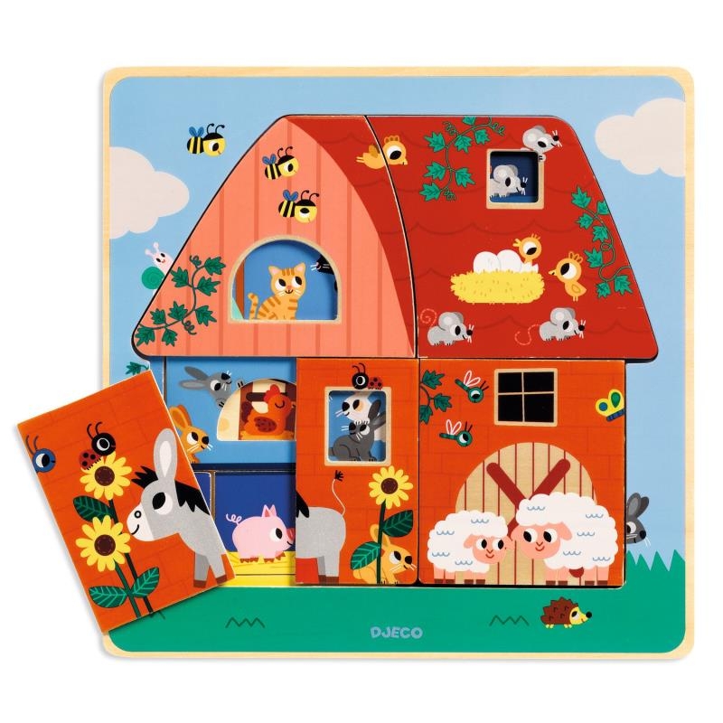 Puzzle 3 niveaux - Chez Moo