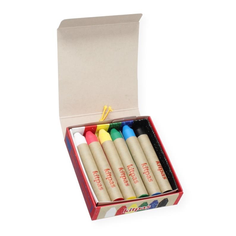 Kitpas - Pastels cire de riz 6 couleurs