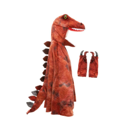 Déguisement - Cape de T-Rex rouge 7/8 ans