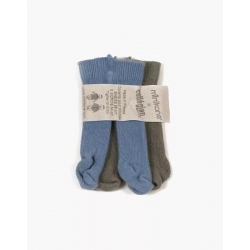 Gordi 34 & 37 cm - Lot de 2 collants bleu/sauge