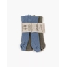 Gordi 34 & 37 cm - Lot de 2 collants bleu/sauge