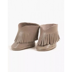 Gordi 34 & 37 cm - Boots en cuir taupe