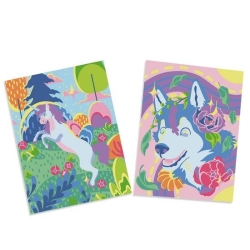 Peinture par numéros - Husky et licorne