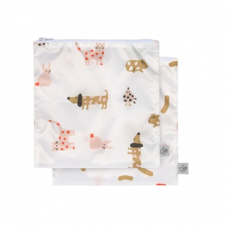 Lot de 2 pochettes pour snack - Little mateys orange