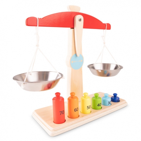 Balance en bois rouge