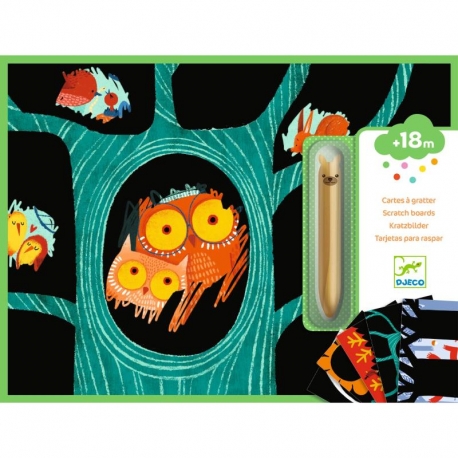 Carte à gratter des tout-petits - Animaux
