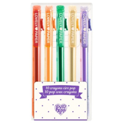 Lovely paper - 5 crayons cire pop