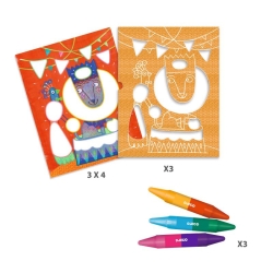 Coloriage pour les petits - Funambule et balles