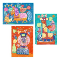 Coloriage pour les petits - Funambule et balles
