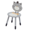 Les moustaches - Chaise grise Fernand