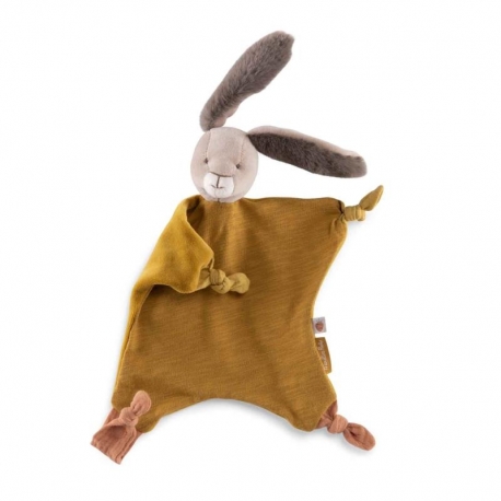 Trois petits lapins - Doudou lapin ocre
