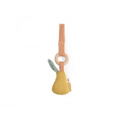 Trois petits lapins - Hochet anneau bois poire