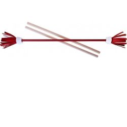 Bâton de jonglerie rouge avec baguette