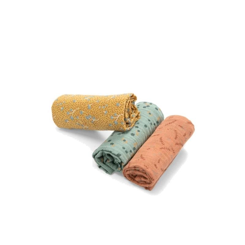 Trois petits lapins - Set de langes coton bio