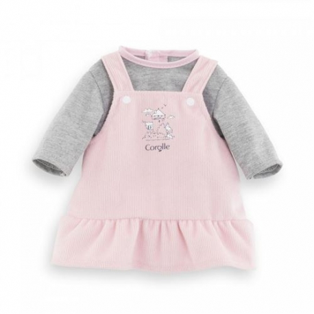 Vêtement robe + T shirt bébé 36 cm