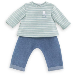 Vêtement pantalon + marinière bébé 36 cm
