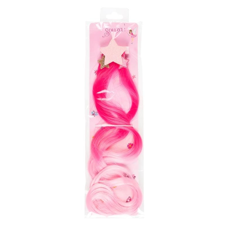 Clip avec mèche de cheveux roses Inge