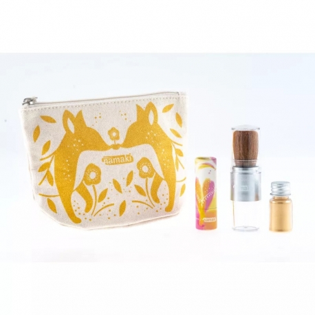 Trousse scintillante dorée renard