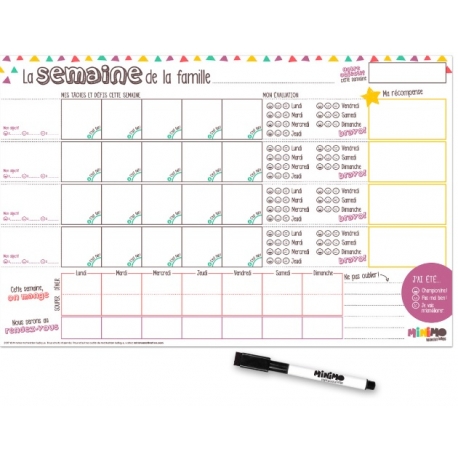 Minimo- Calendrier hebdomadaire