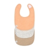 Pack de 3 bavoirs naissance - Gots abricot, gris, beige