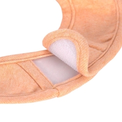 Pack de 3 bavoirs naissance - Gots abricot, gris, beige