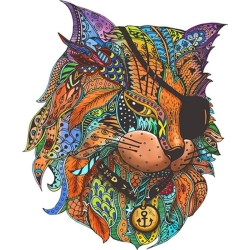 Puzzle en bois Rainbow - Chat Pirate