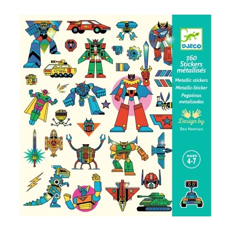 Stickers métallisés - Robots