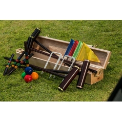 Jeu de croquet dans coffret en bois