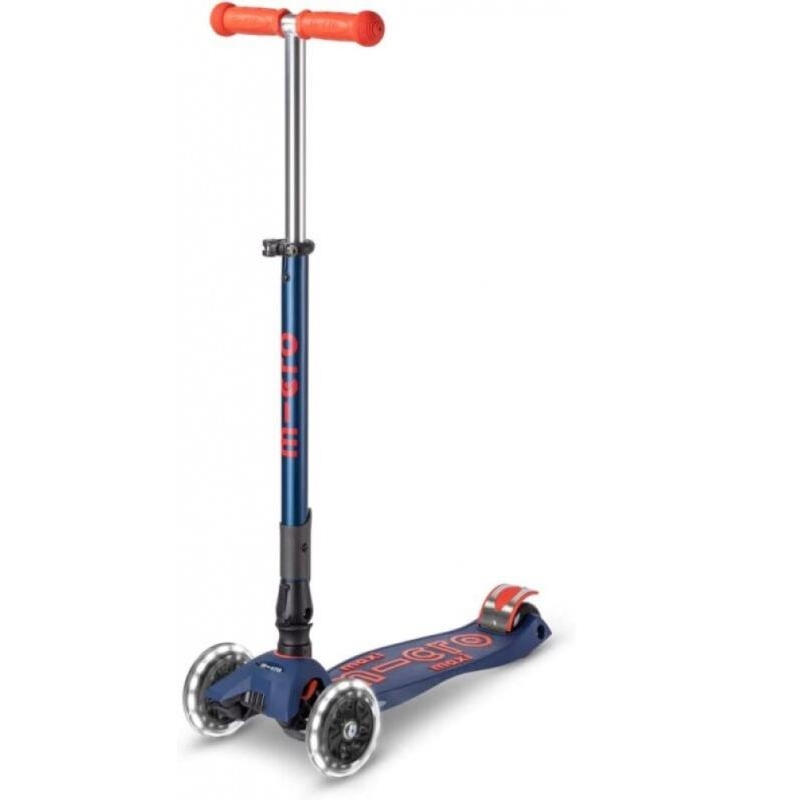Trottinette Micro Maxi deluxe pliable led - Bleu Marine