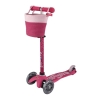 Panier tressé rose pour trottinette Micro
