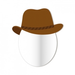 Miroir enfant tête de cowboy