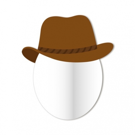 Miroir enfant tête de cowboy