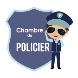 Plaque de porte enfant - Policier