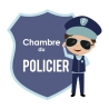 Plaque de porte enfant - Policier