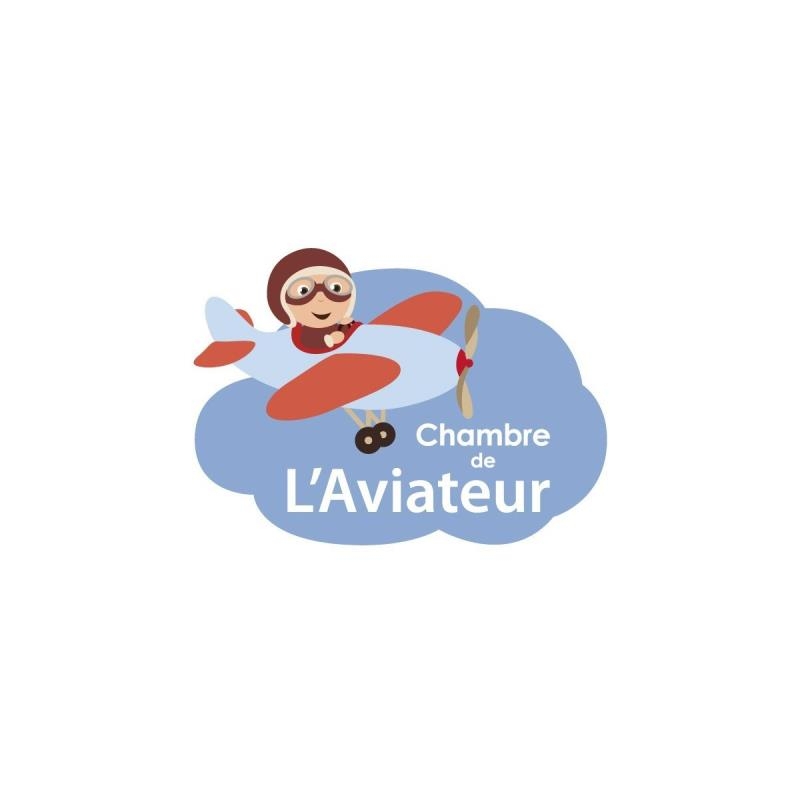 Plaque de porte enfant - Chambre de l'aviateur