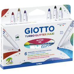 Giotto - 8 feutres glitter maxi